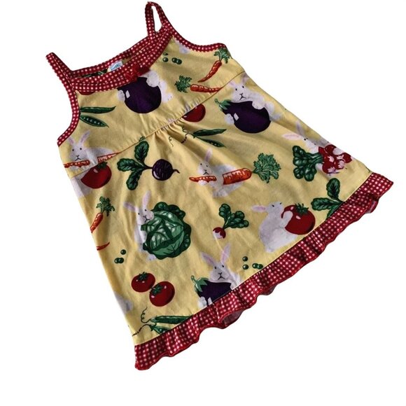 Produce & Bunny Print Nick & Nora Sleep Top 6 - Picture 1 of 5